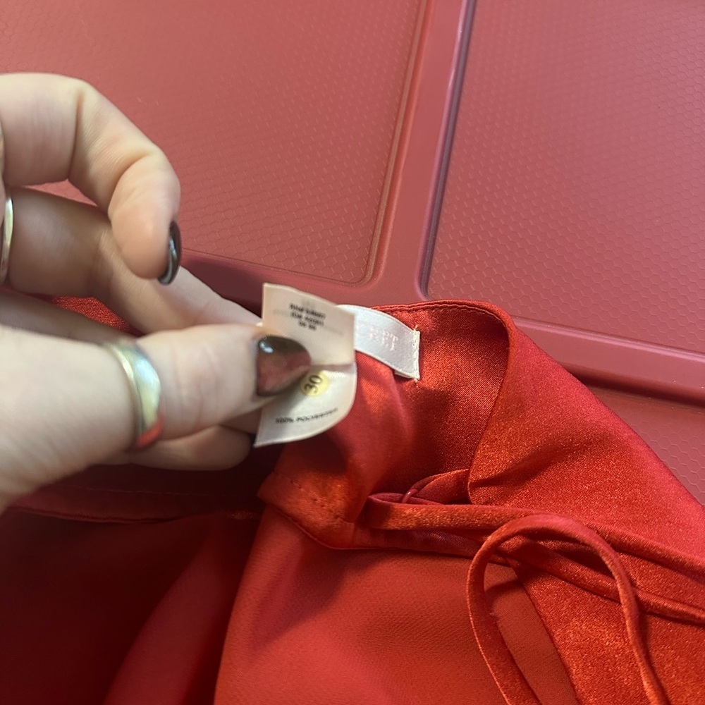 Y2K vintage Victoria’s Secret satin babydoll top bow detail red 1999 size medium - Picture 4 of 7